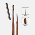Manicure Brushes, 2 Pieces (Brown)
